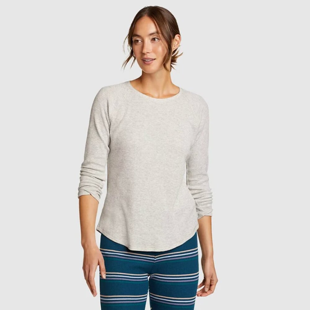 NWT Eddie Bauer Stines Thermal Crewneck Waffle Tee Size XL